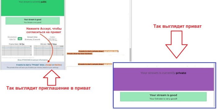 Invitation to Privat on Chaturbate