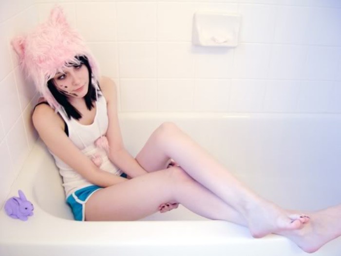 Cosplay in the bathroom