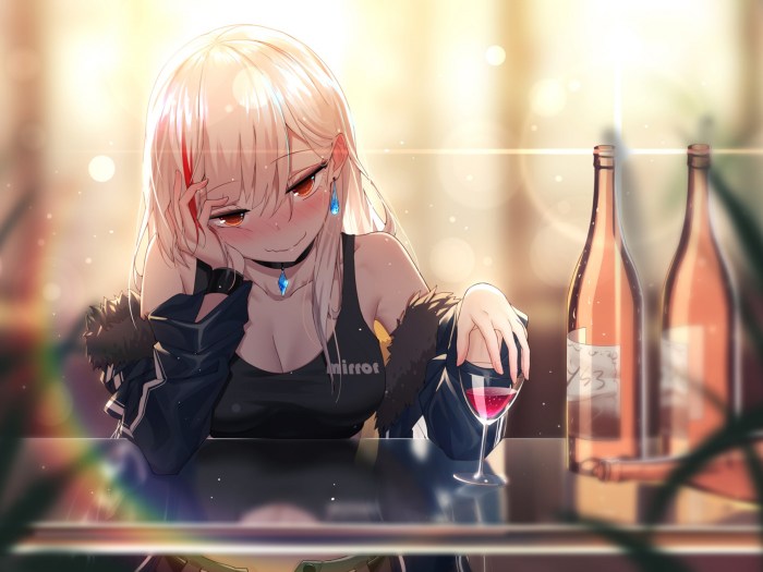 The girl is doused with milk