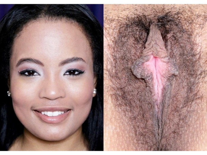 Face and vagina of elderly old women