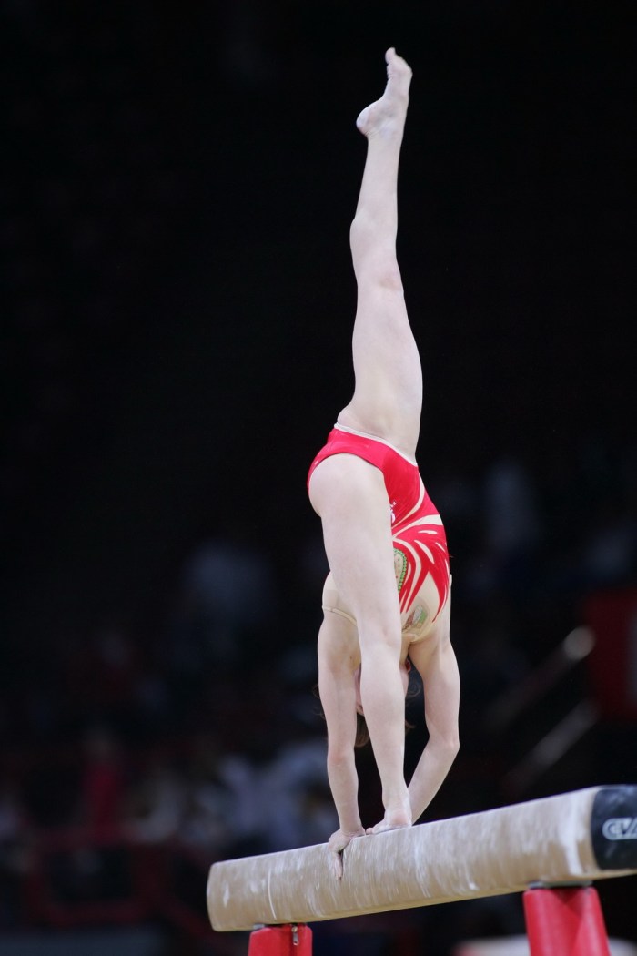 Sports gymnasts of a woman