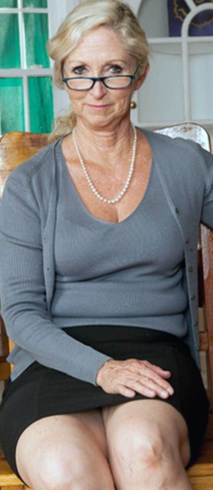 Collective farm matyurs in a swimsuit