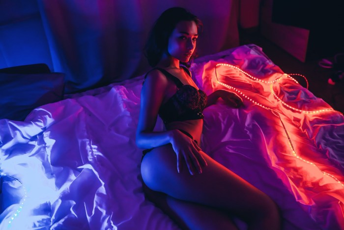 Romantic pairs in bed