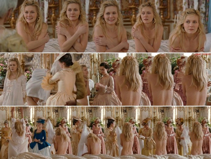 Kirste Dunst Naked in the film Maria-Antoinette