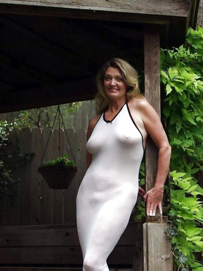 Older women in transparent clothes