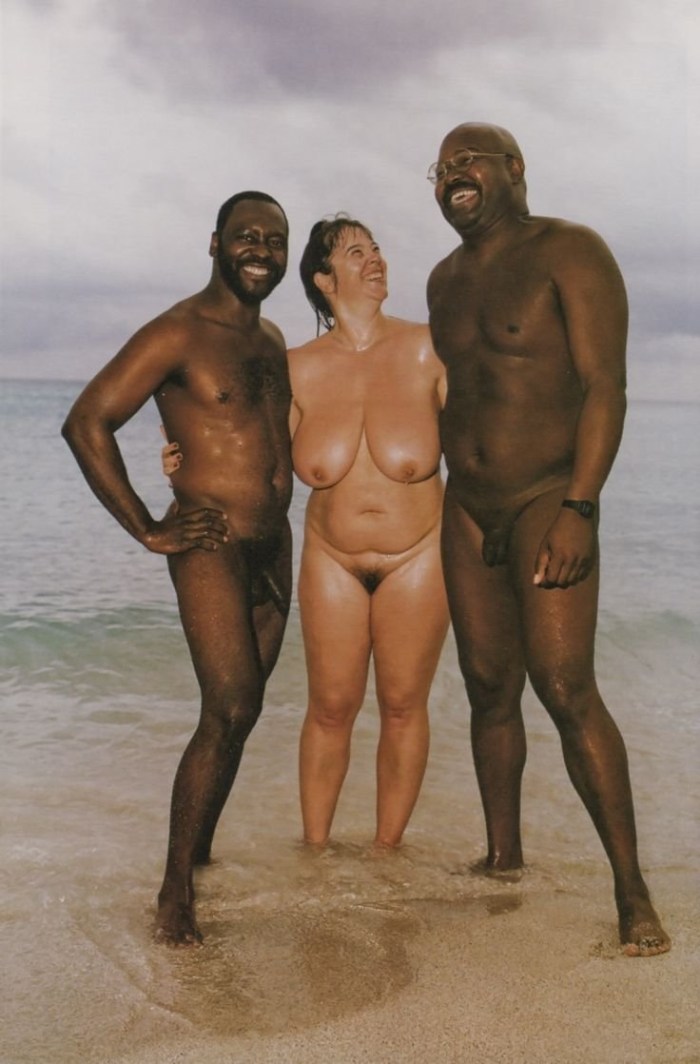 Naked vapors Negroes on the beach
