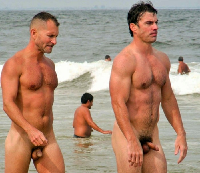 Naked Russian guys on the beach