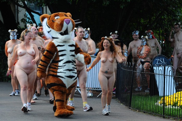 Naked women at the festival