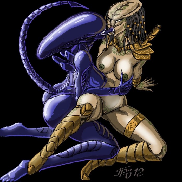 Hentai alien xenomorph and predator