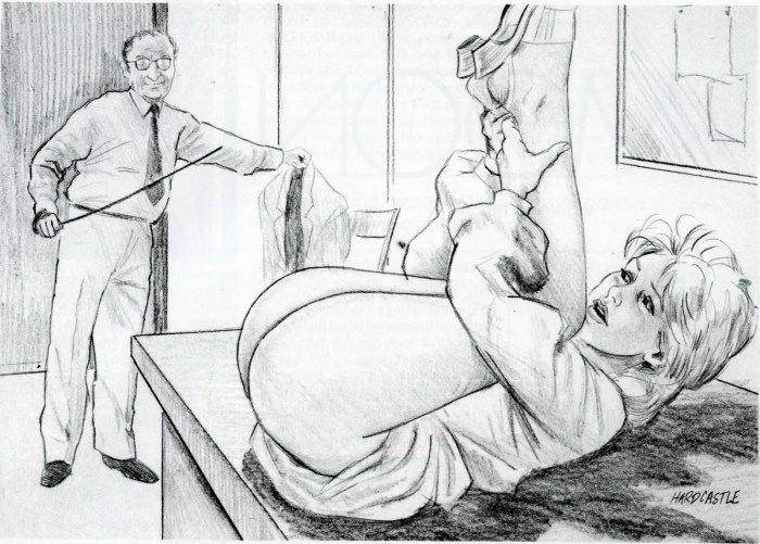 Naked punishment drawings