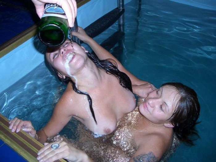 Drunk girls in the sauna Private