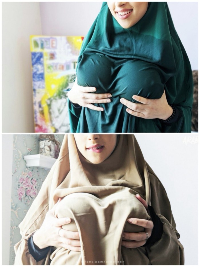Indonesia hijab breast