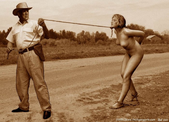 Naked woman on plantation