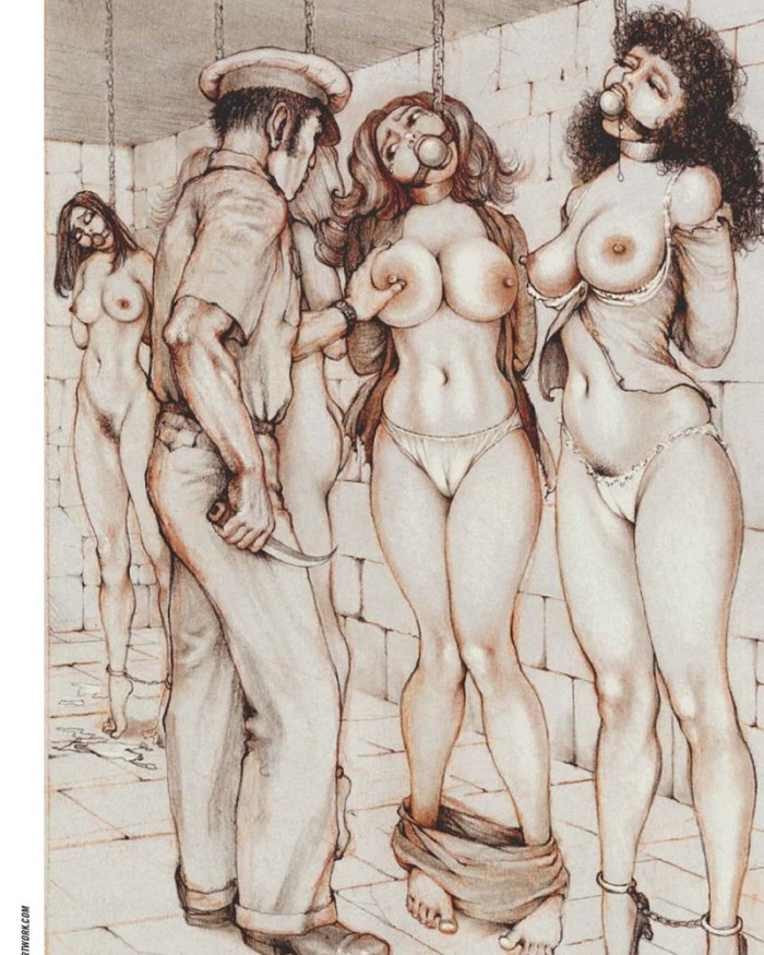 Naked slaves illustrations