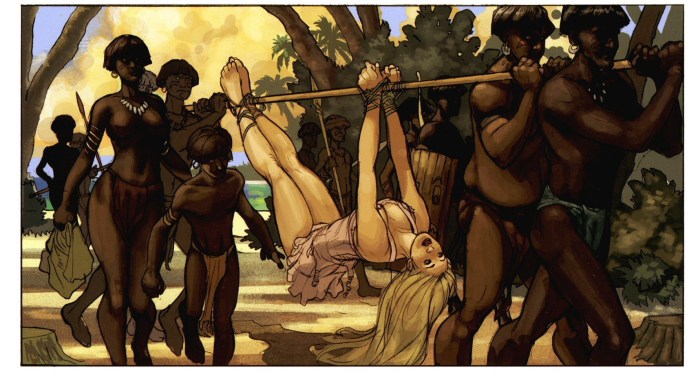 Girl in captivity at the Aborigines