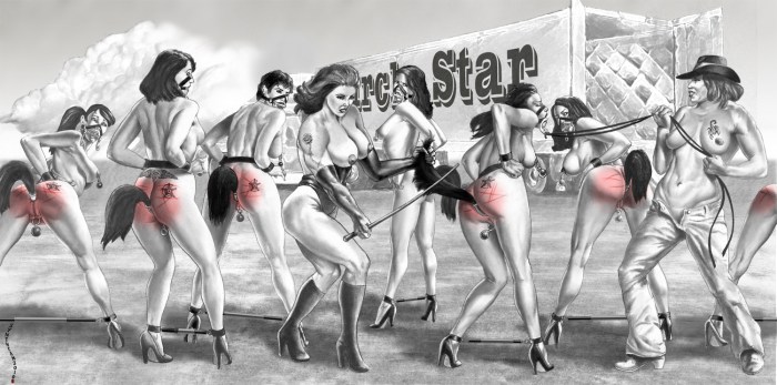 (Porn drawings of a black woman slave)