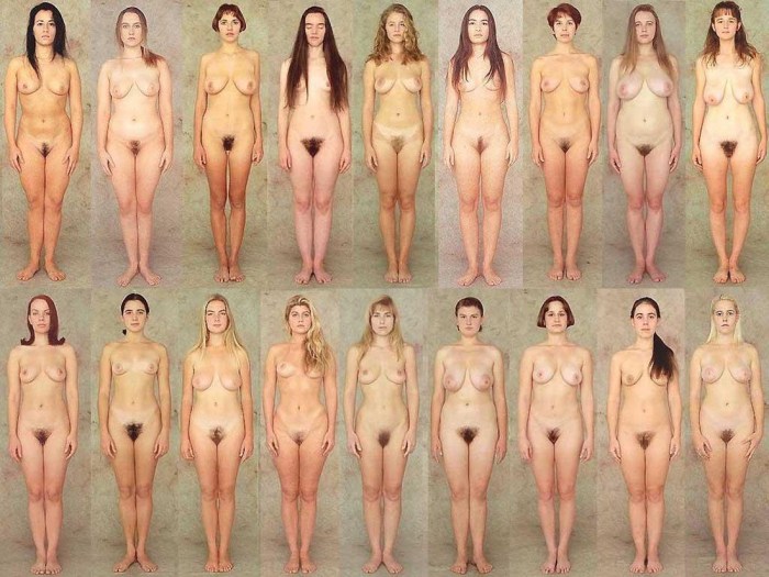 Naked women of different shapes