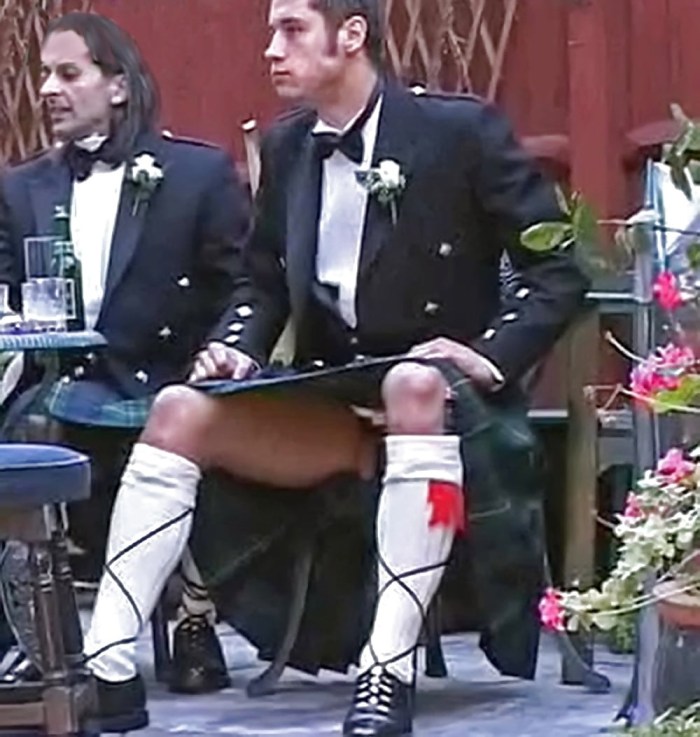 A guy in Kilt without panties