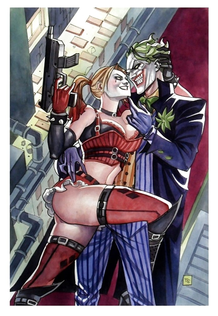 Harley Quin and Joker Erotic art