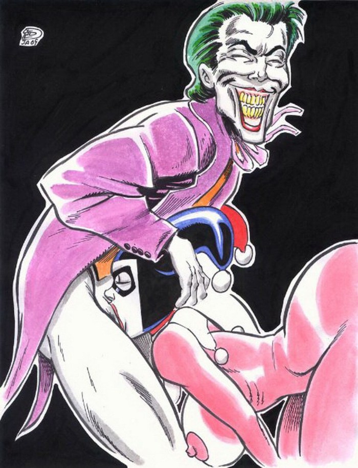Naked Harley Quin and Joker