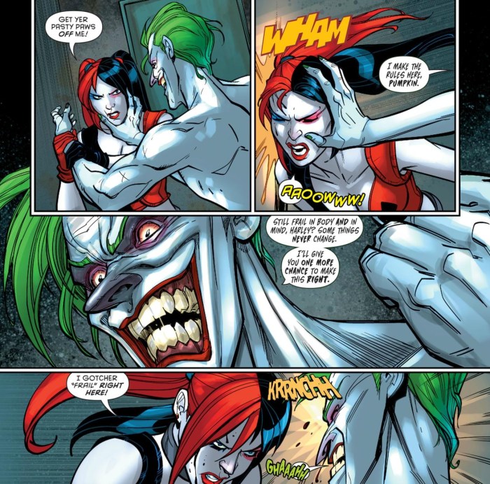 Harley Quinn and Joker Comic in acid