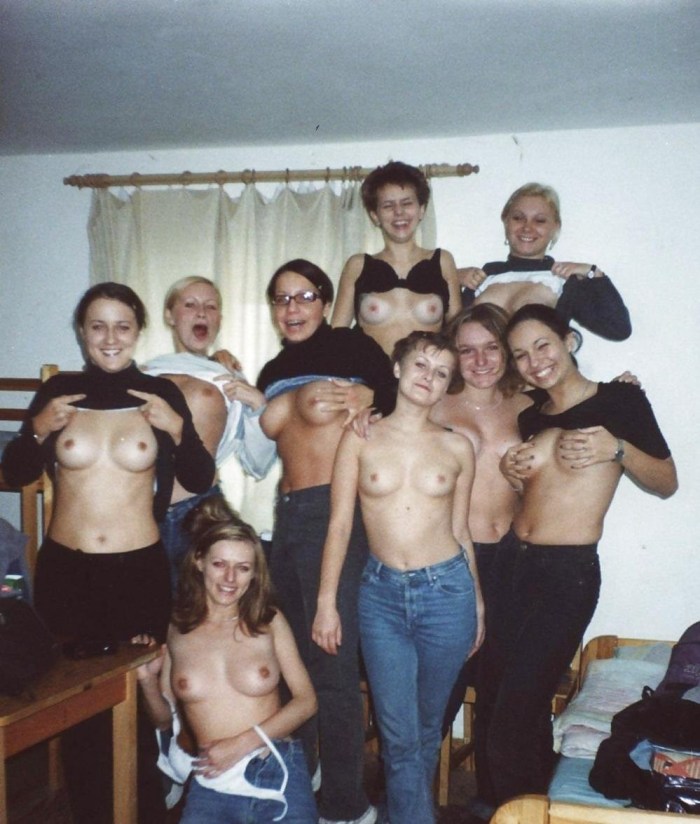 Naked girls in the hostel