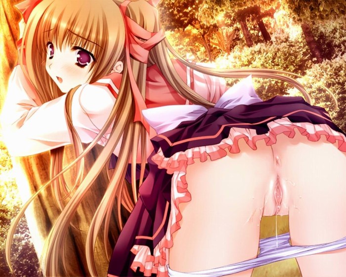 Naked anime girls without panties