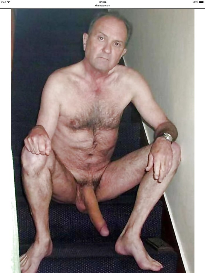 Thin naked old men