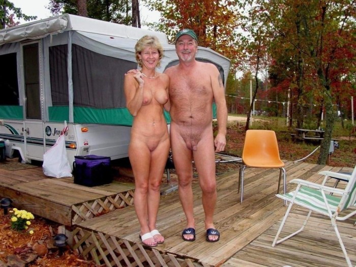 Naked elderly couples in the country