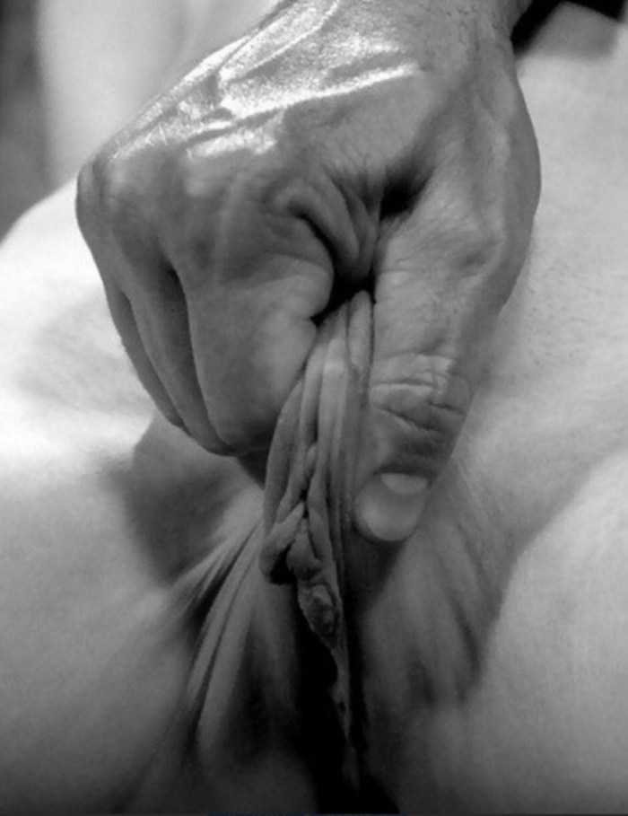 Vagina and male hands BB