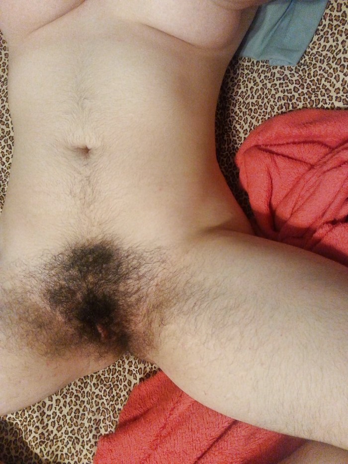 Hairy female belly