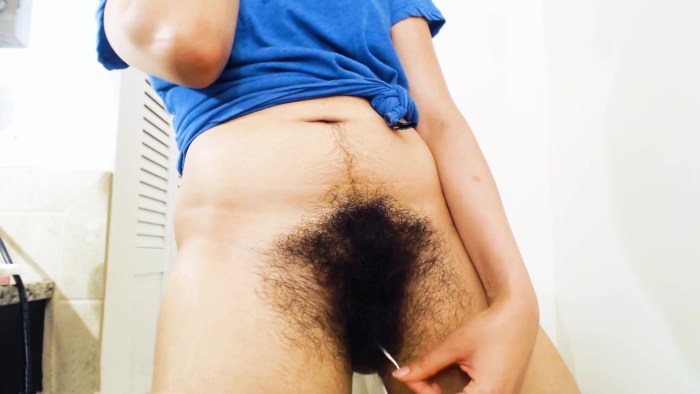 Beautiful hairy female pubis