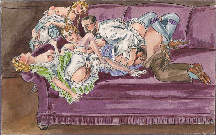 Erotic retro illustrations