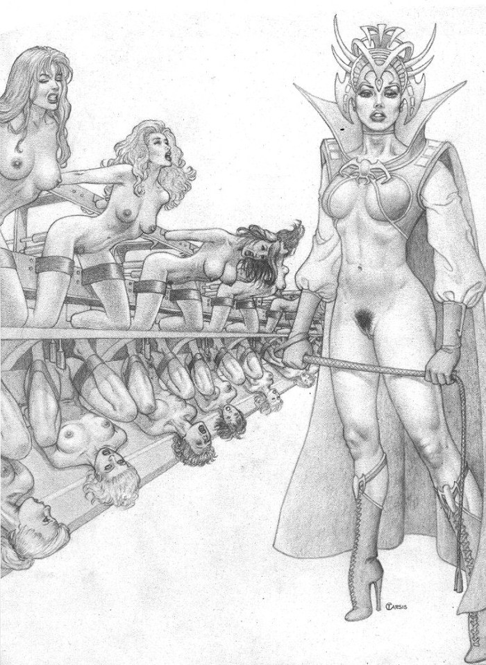 BDSM drawings torture slaves