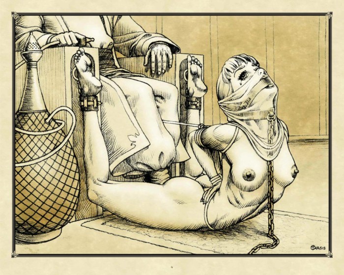 Erotic drawings of BDSM