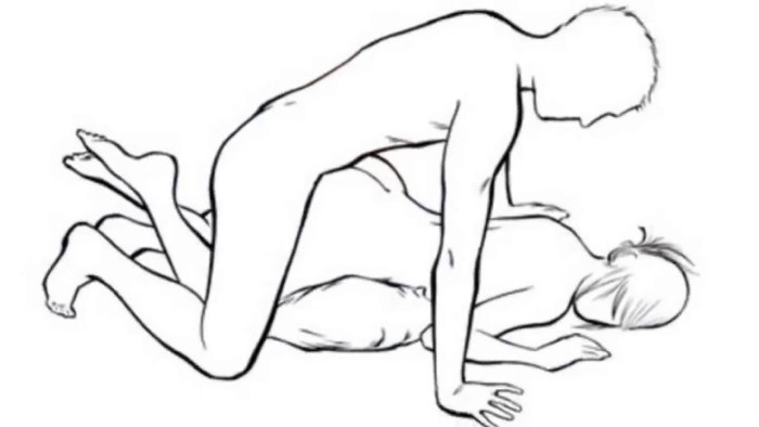 Erotic poses man from above