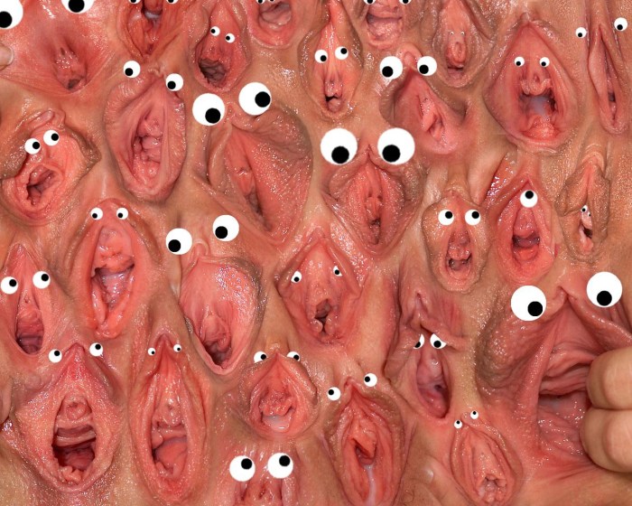 Women's vagina under a microscope