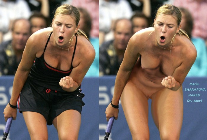 Naked tennis player Maria Sharapova