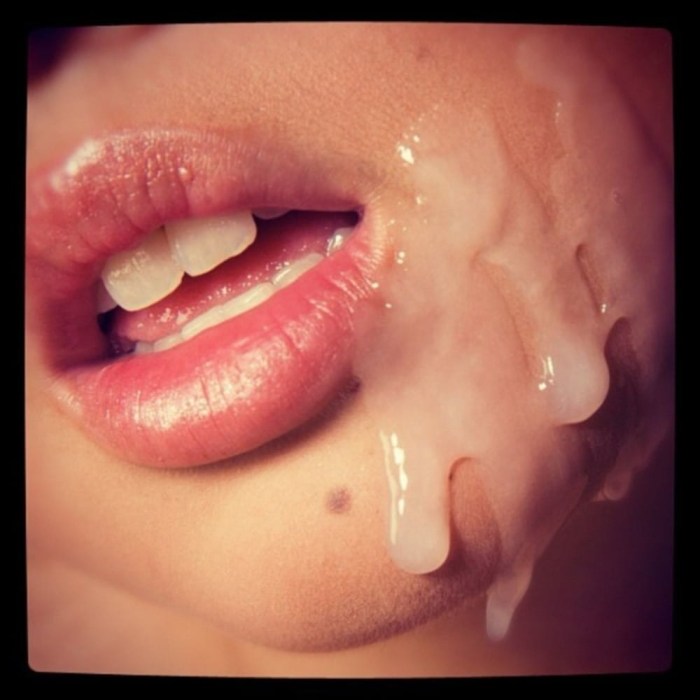 Cum the girl on the lips